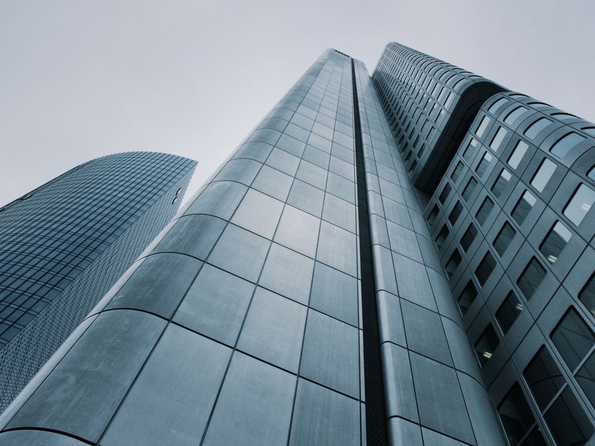 Modern commercial office buildings